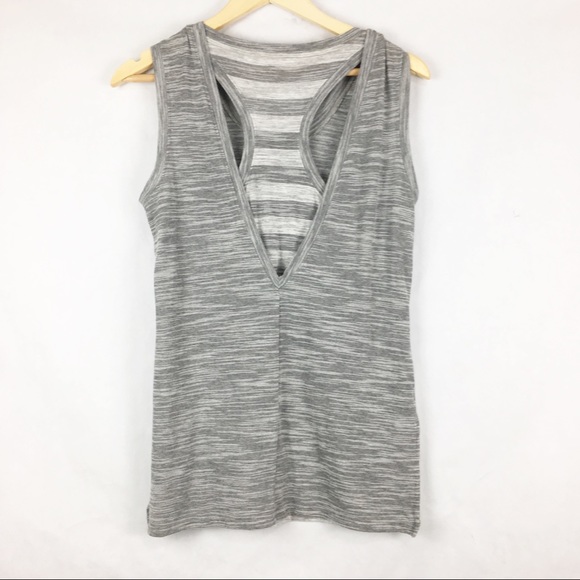 Athleta Gray Layered Cutout Back Tank Top Size S - Picture 5 of 8